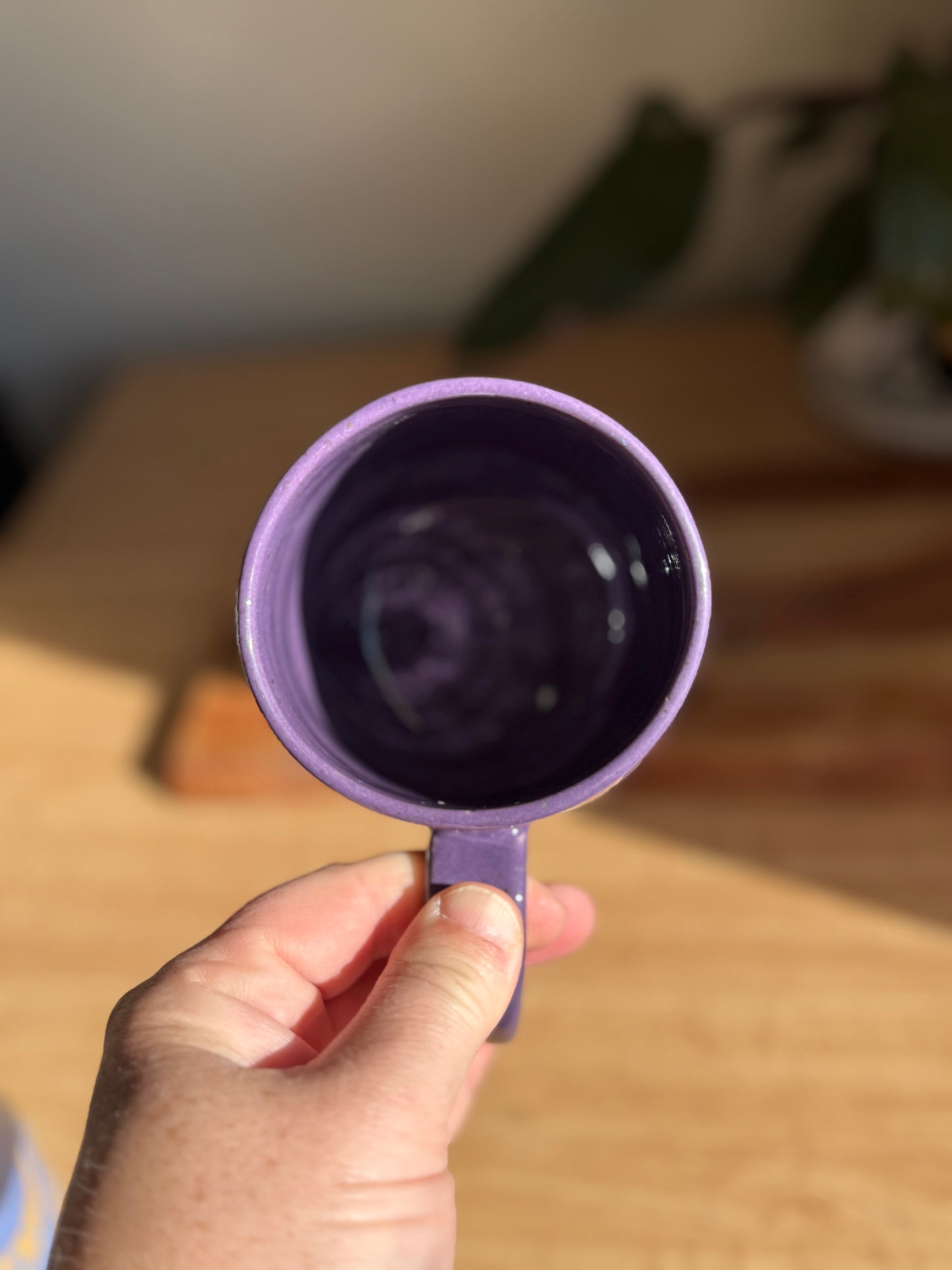 Purple Moon and Leaves Mug B