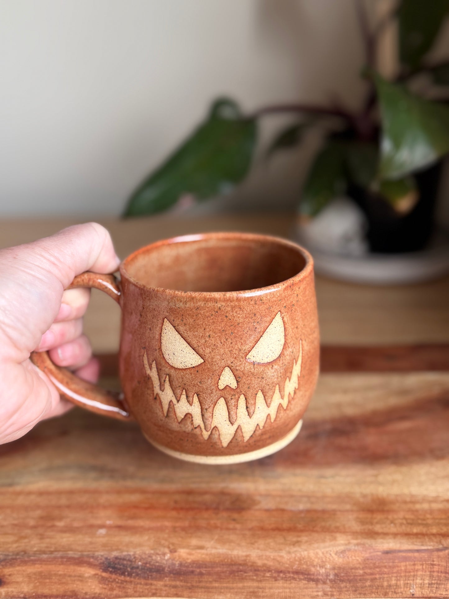 Rust Spooky Pumpkin Mug