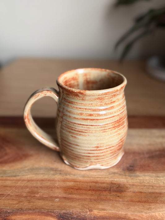 Light Brown/Rust Textured Mug