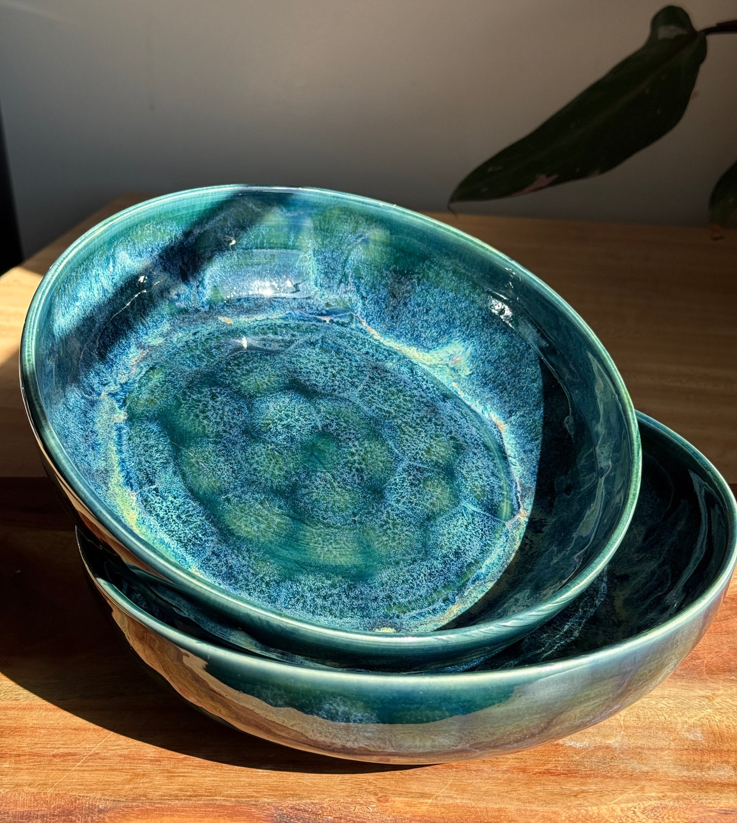 Blue/Green Bowl Plate Set