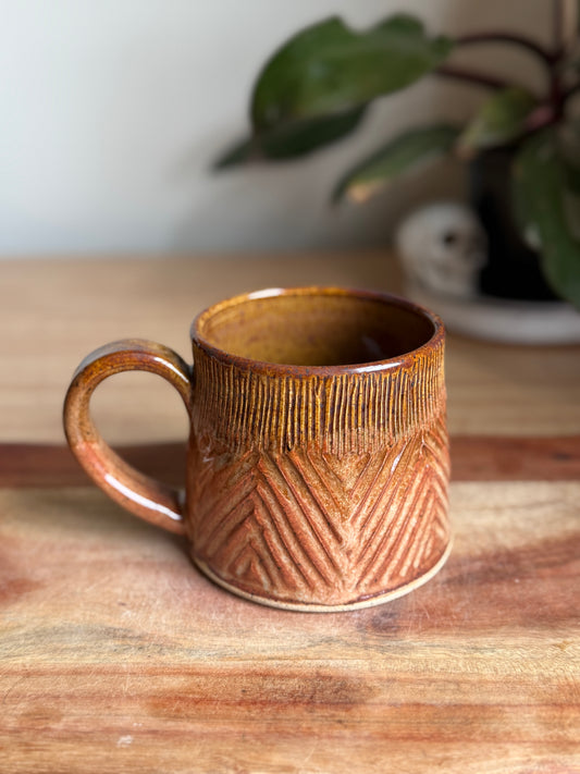 Carved Two Tone Mug
