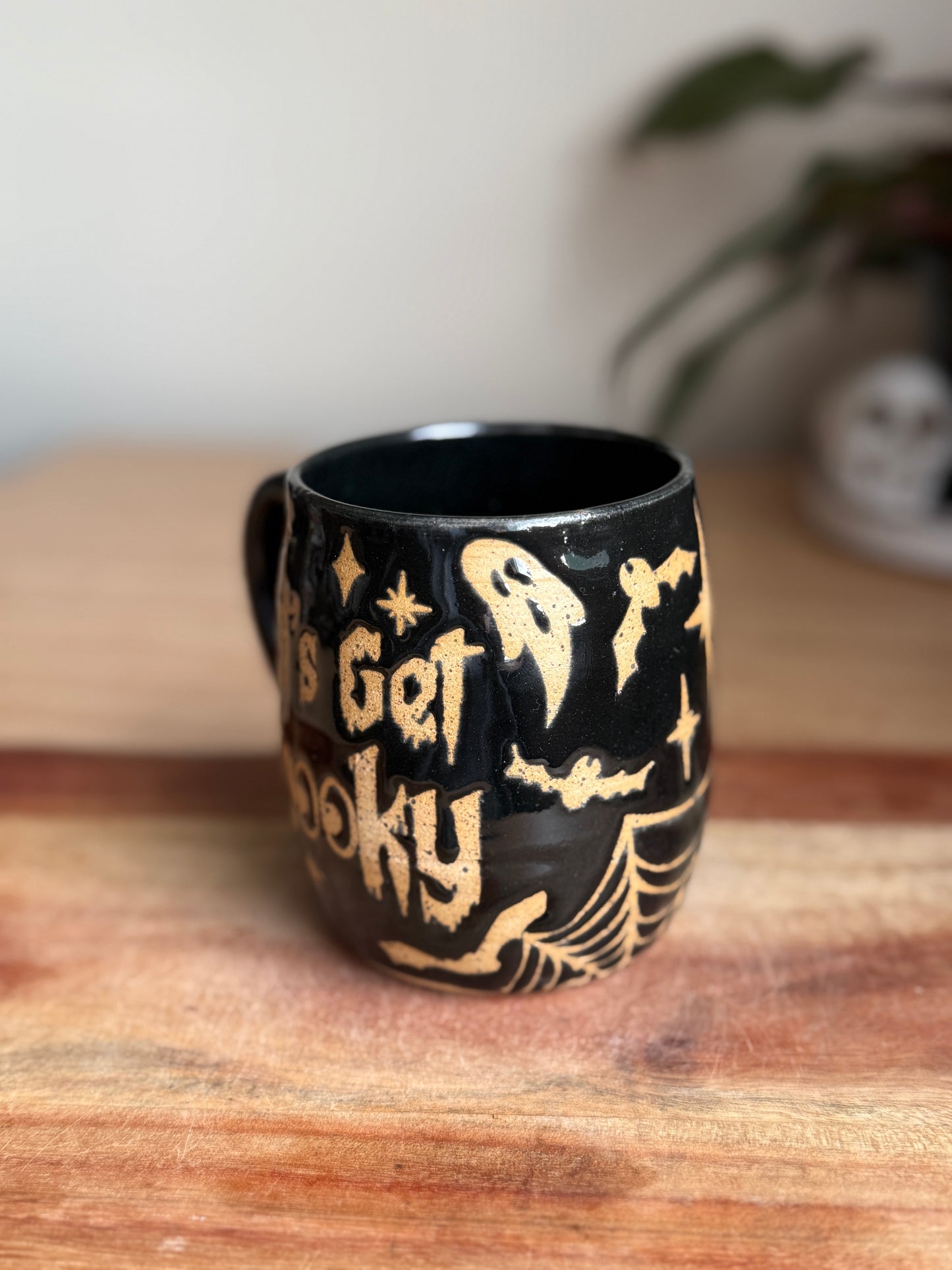 Black “Let’s Get Spooky” Mug