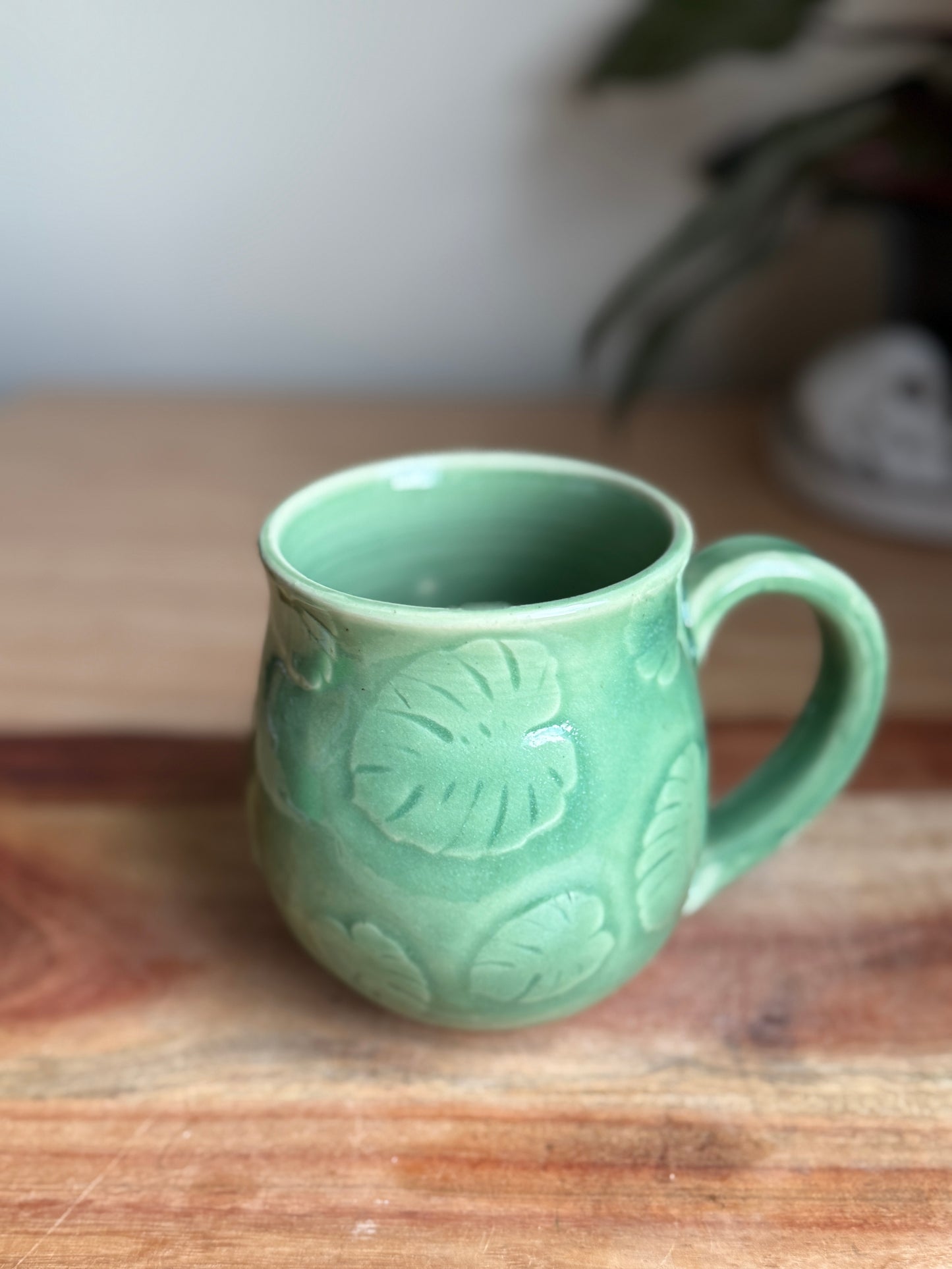 Green Monstera Mug