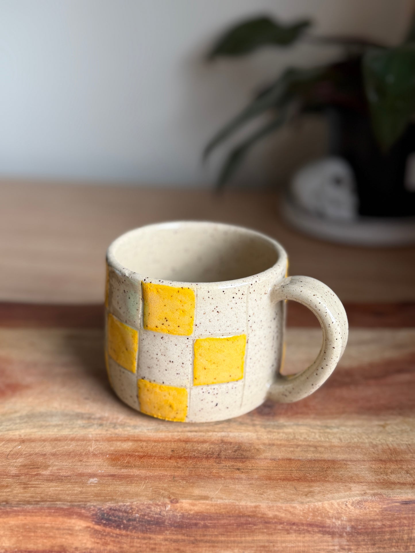Yellow Checkered Mug