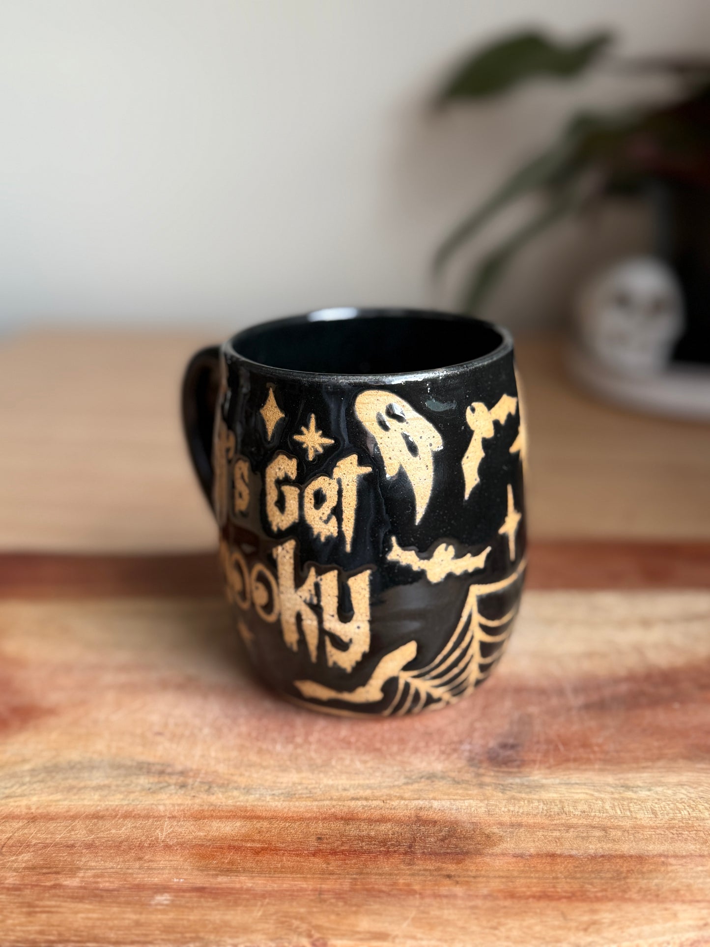 Black “Let’s Get Spooky” Mug
