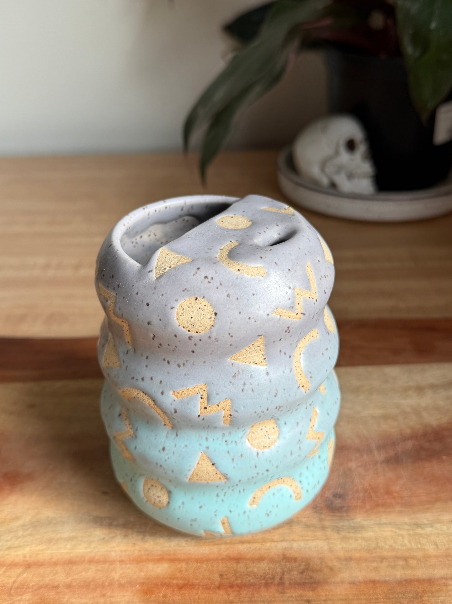 Retro Matte/Grey Blue Ombre Sipper