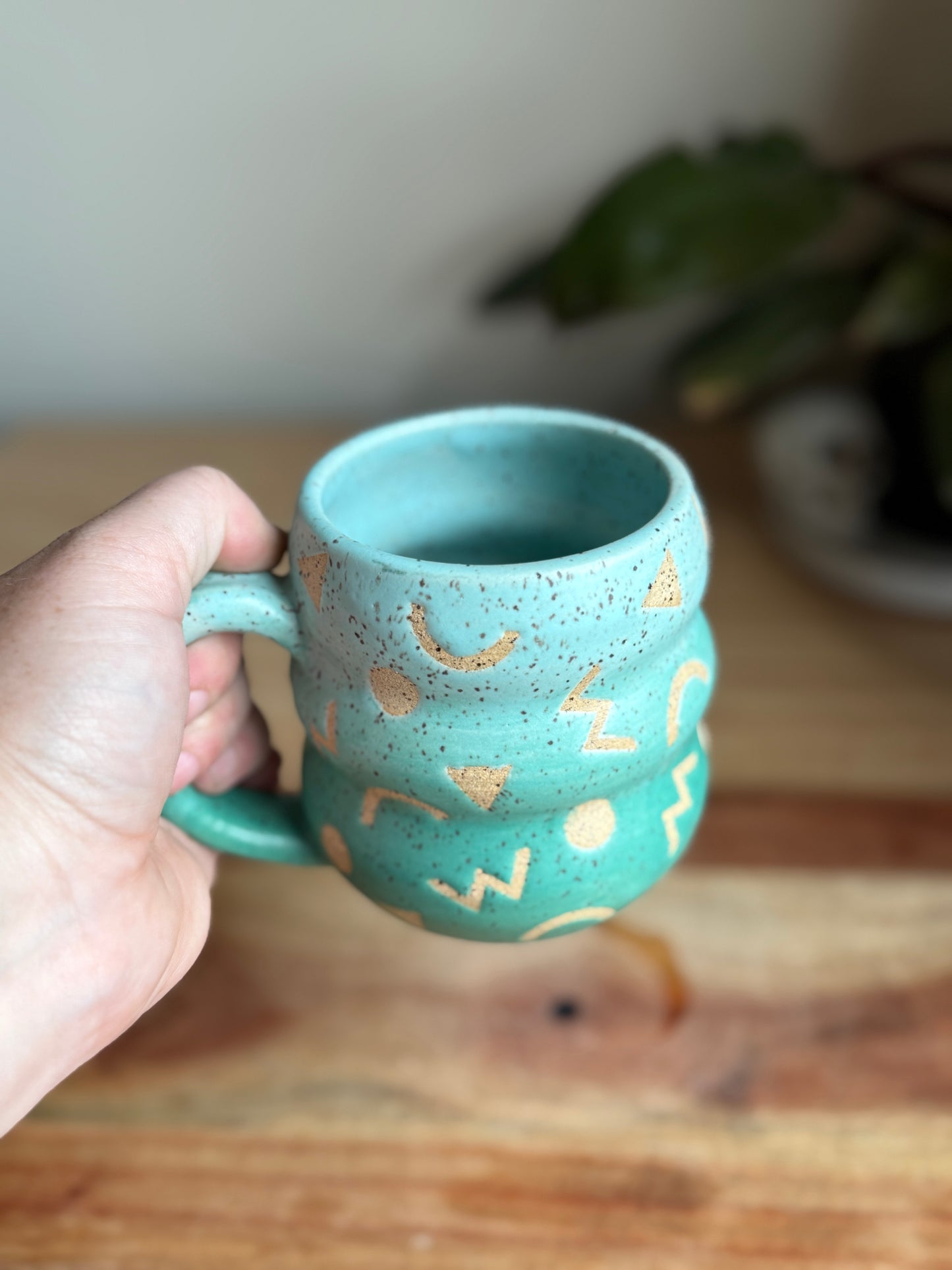 Retro Matte Blue Ombre Mug