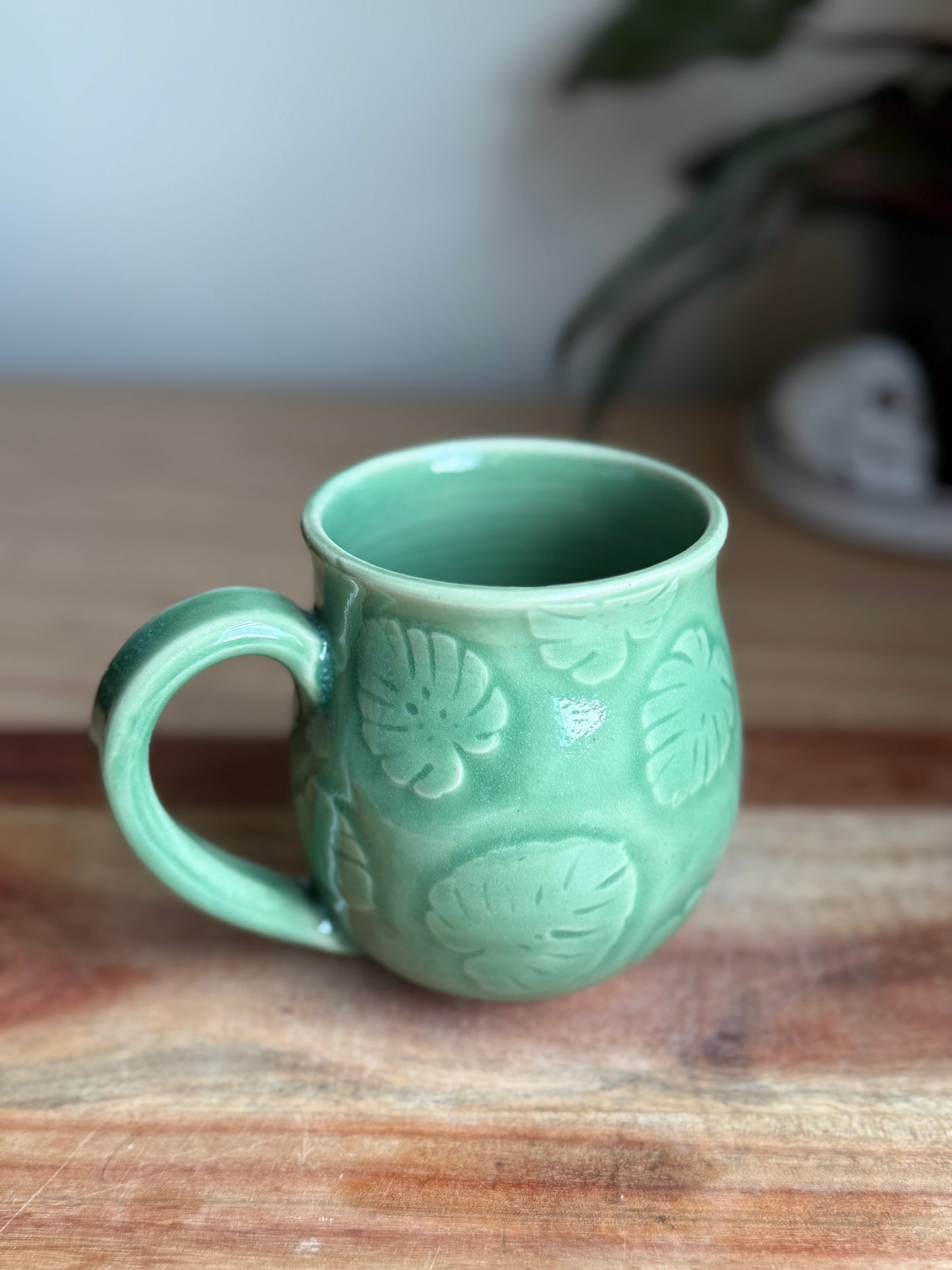 Green Monstera Mug