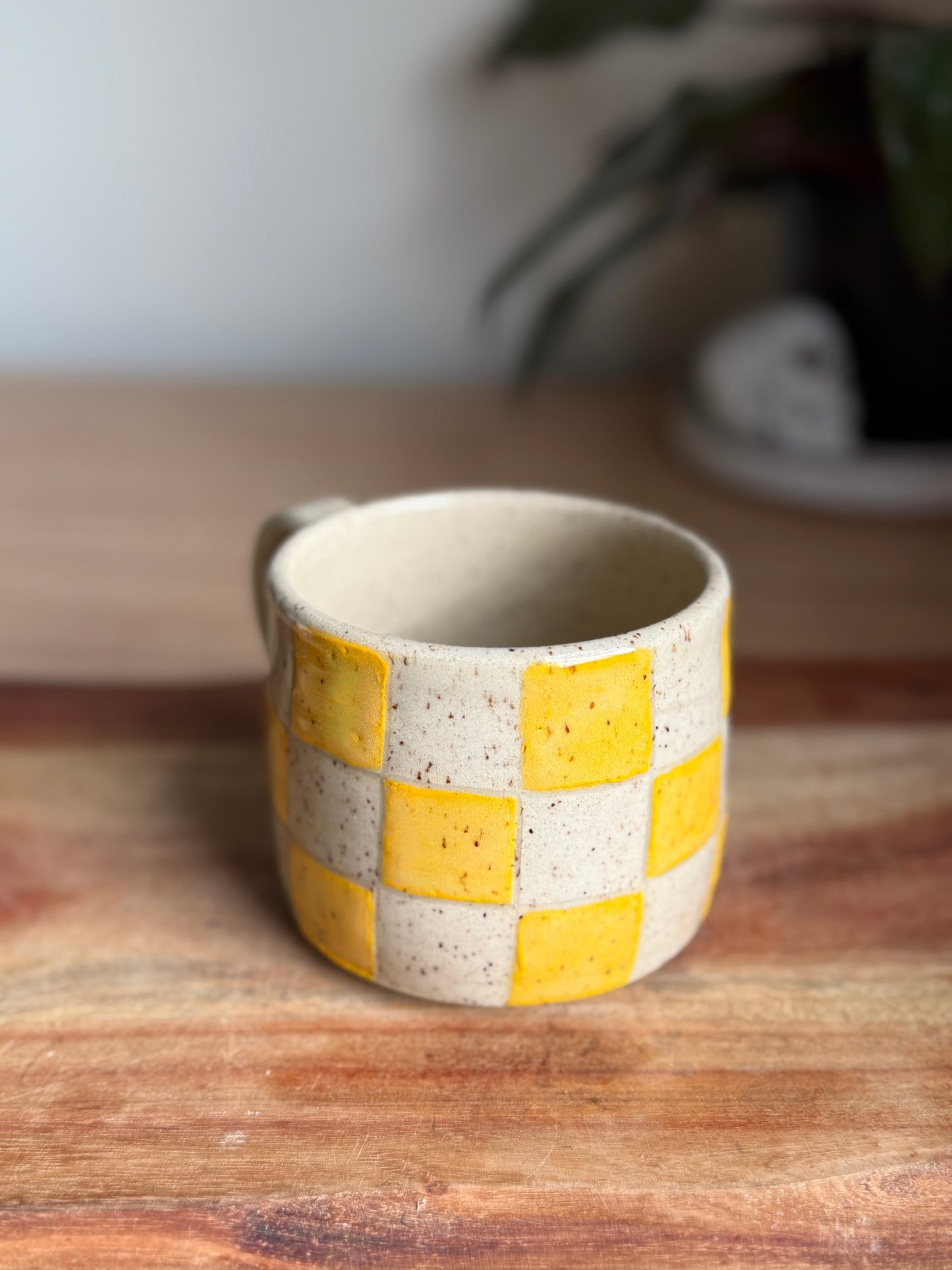 Yellow Checkered Mug