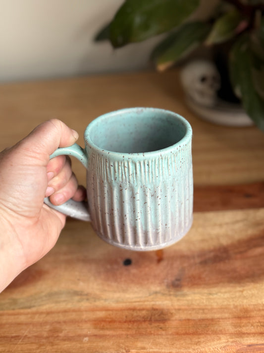 Carved Blue/Grey Mug