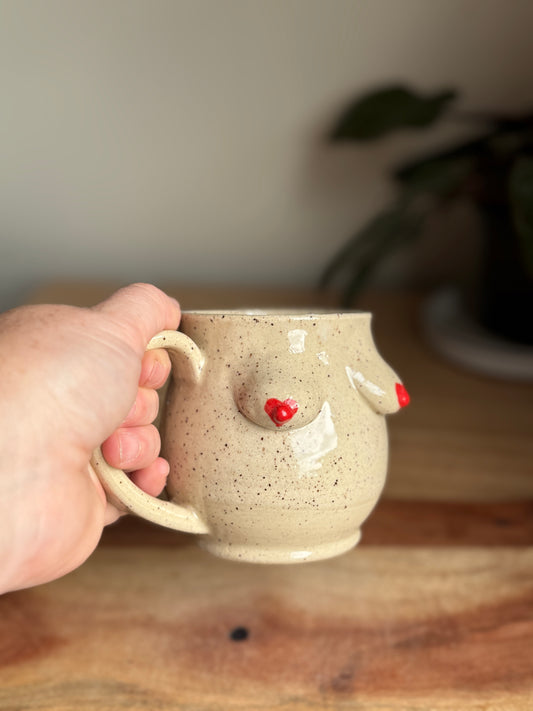 Heart Nip Boob Mug