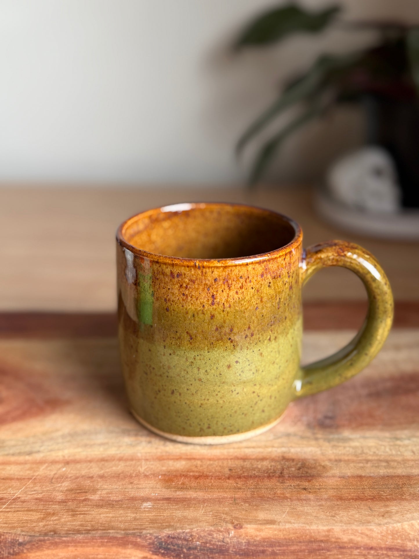 Brown and Green Mug