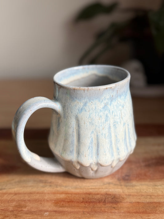 Matte Grey/Cream Textured Mug
