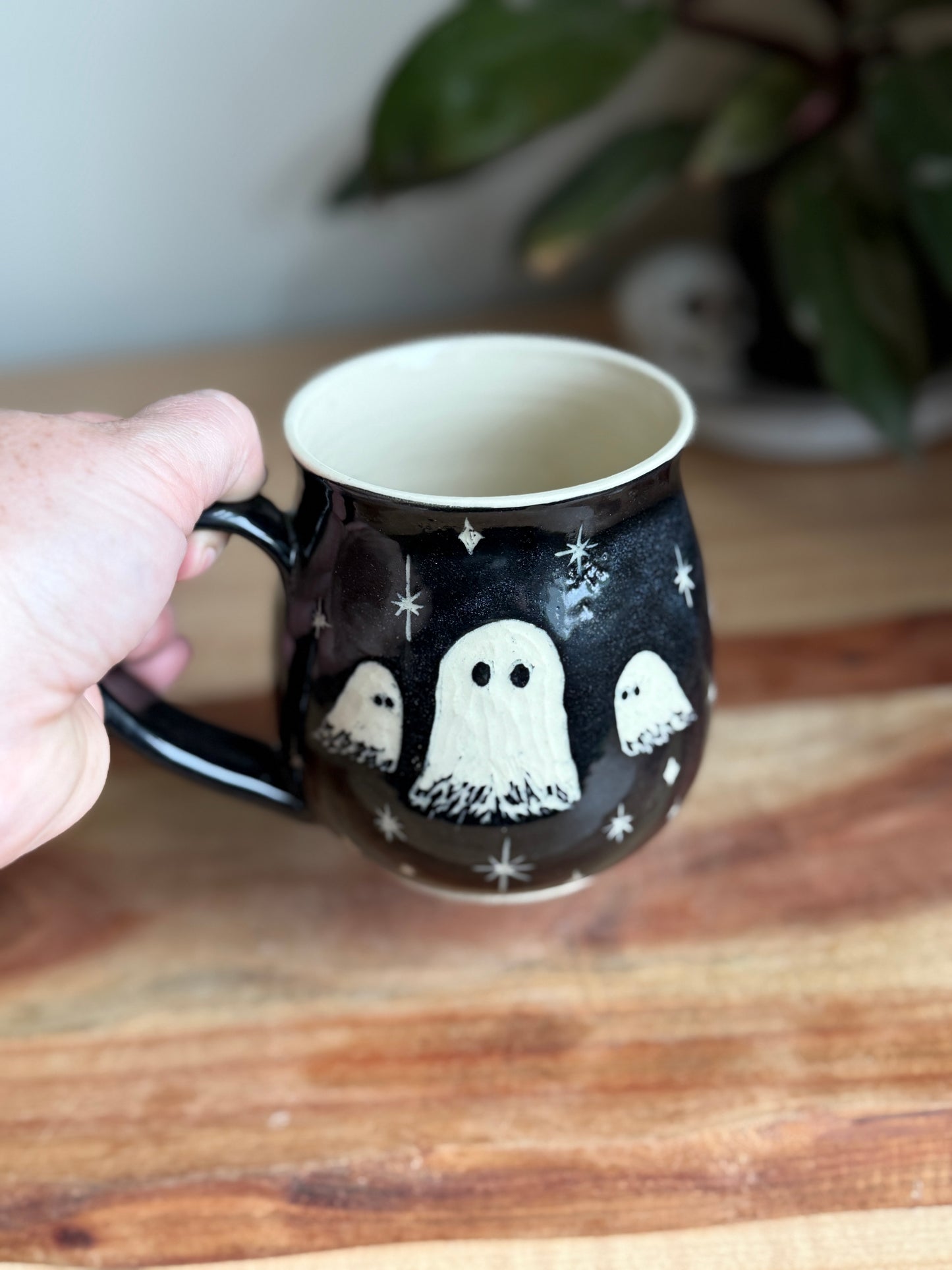 Ghost Trio Carved Mug