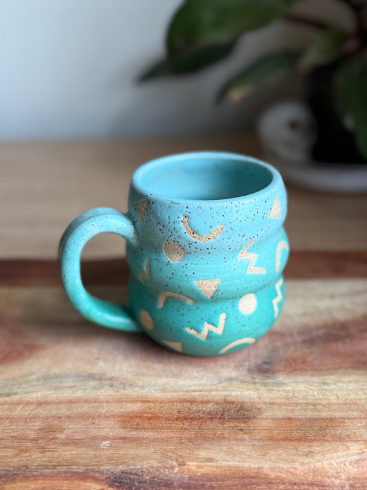 Retro Matte Blue Ombre Mug