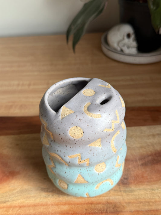 Retro Matte/Grey Blue Ombre Sipper