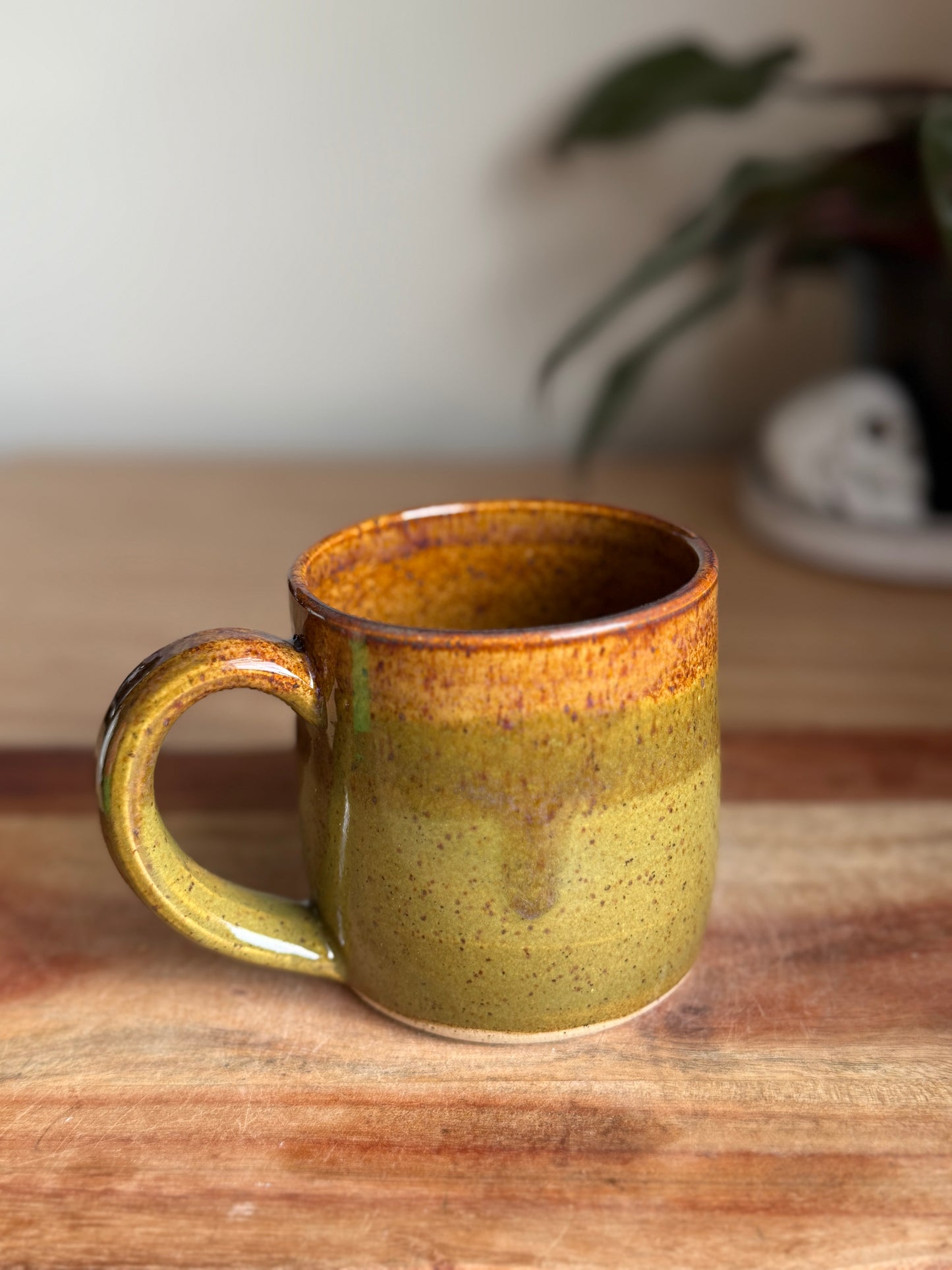 Brown and Green Mug