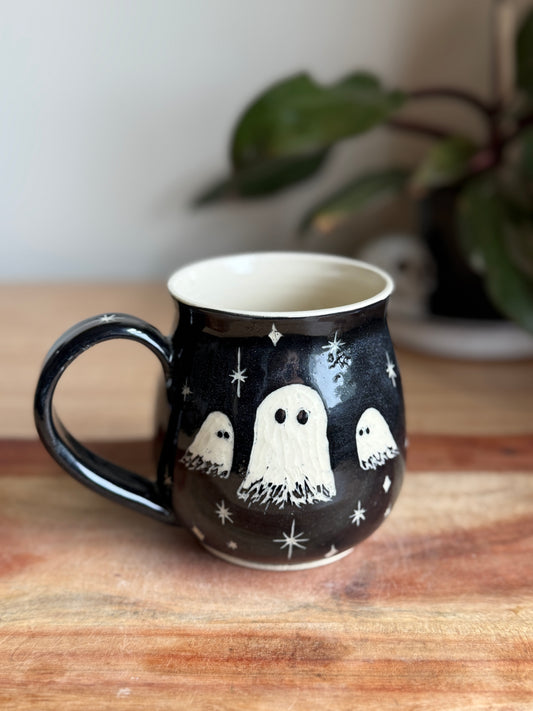 Ghost Trio Carved Mug