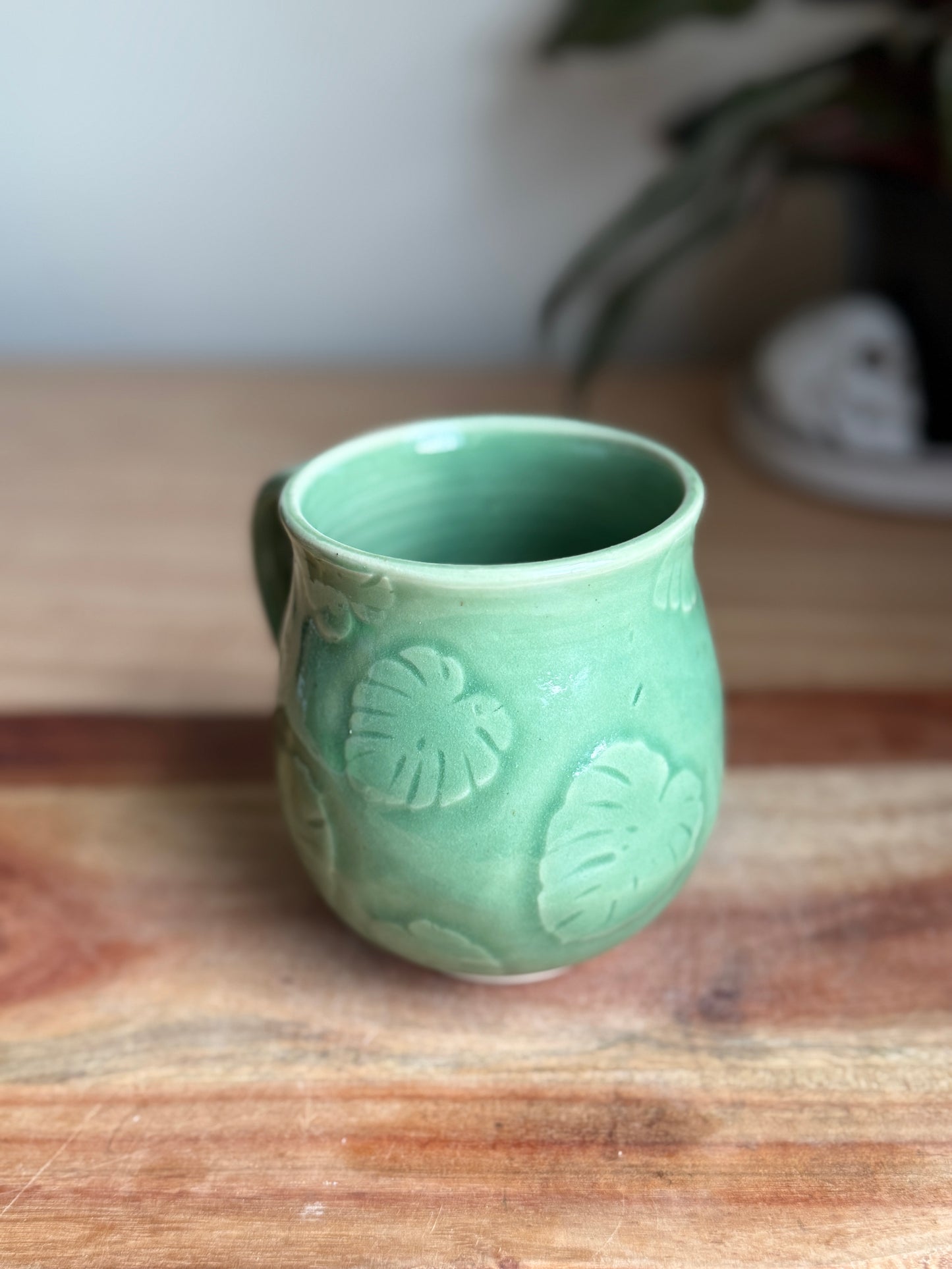 Green Monstera Mug