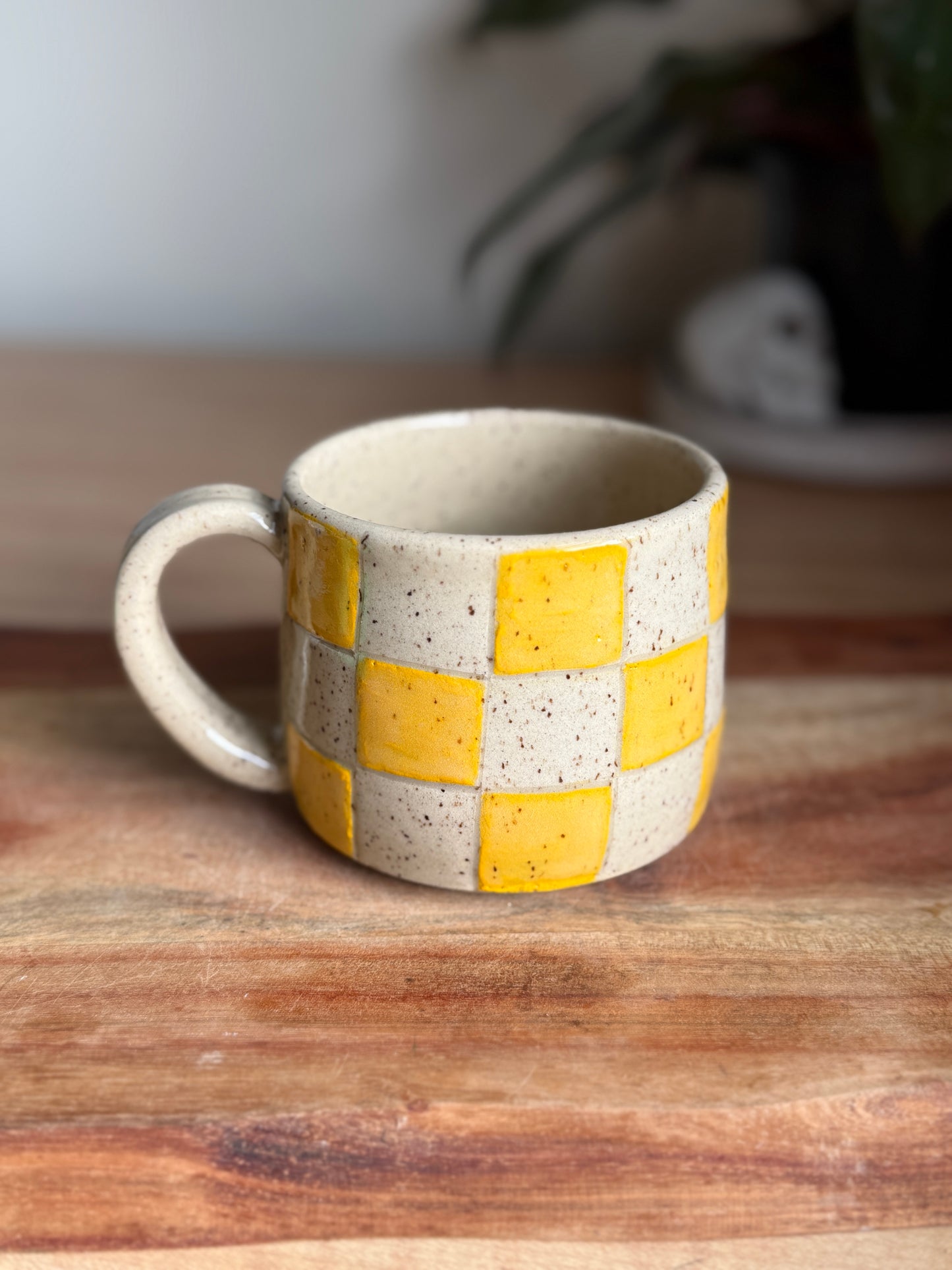 Yellow Checkered Mug