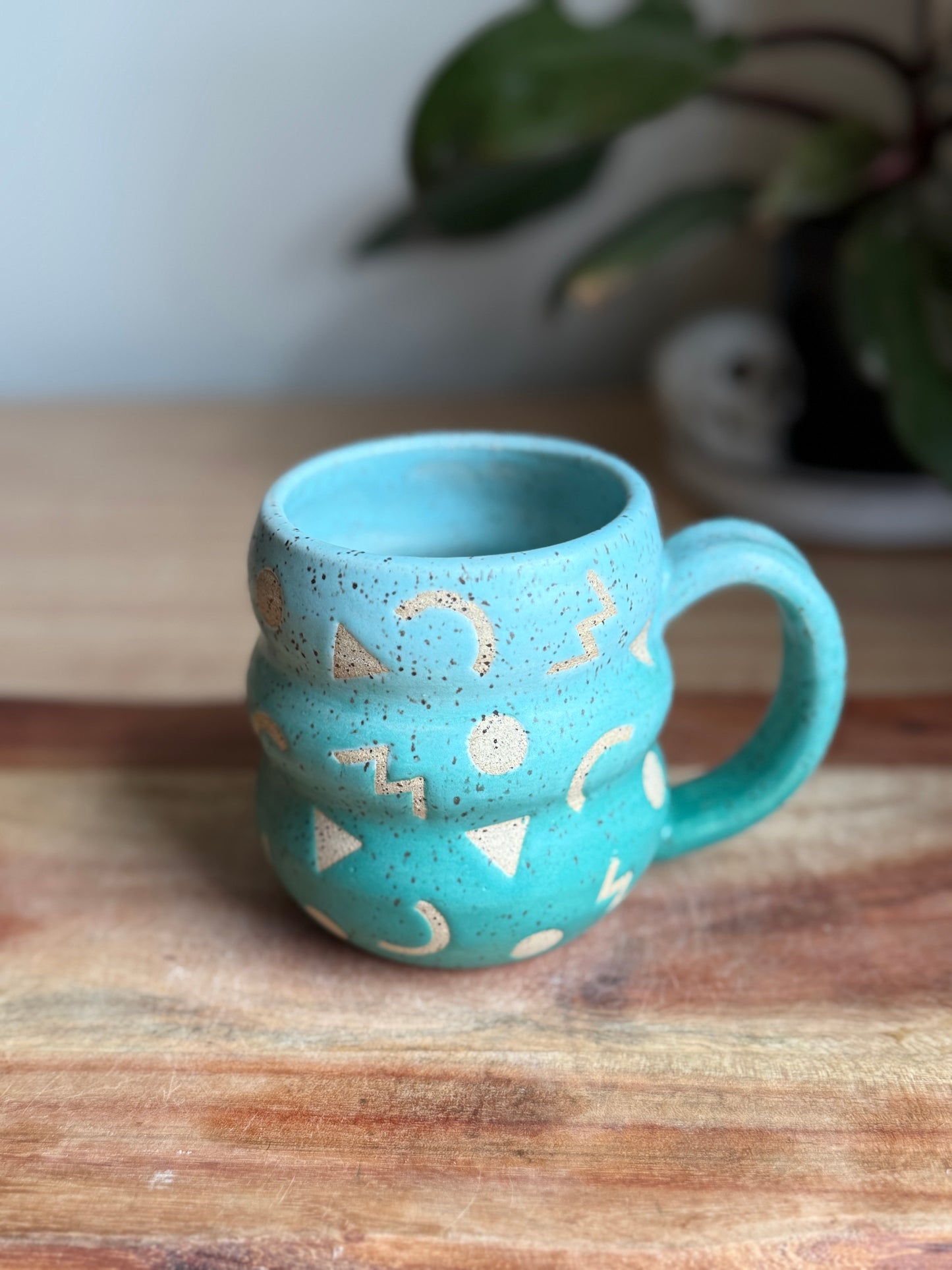 Retro Matte Blue Ombre Mug