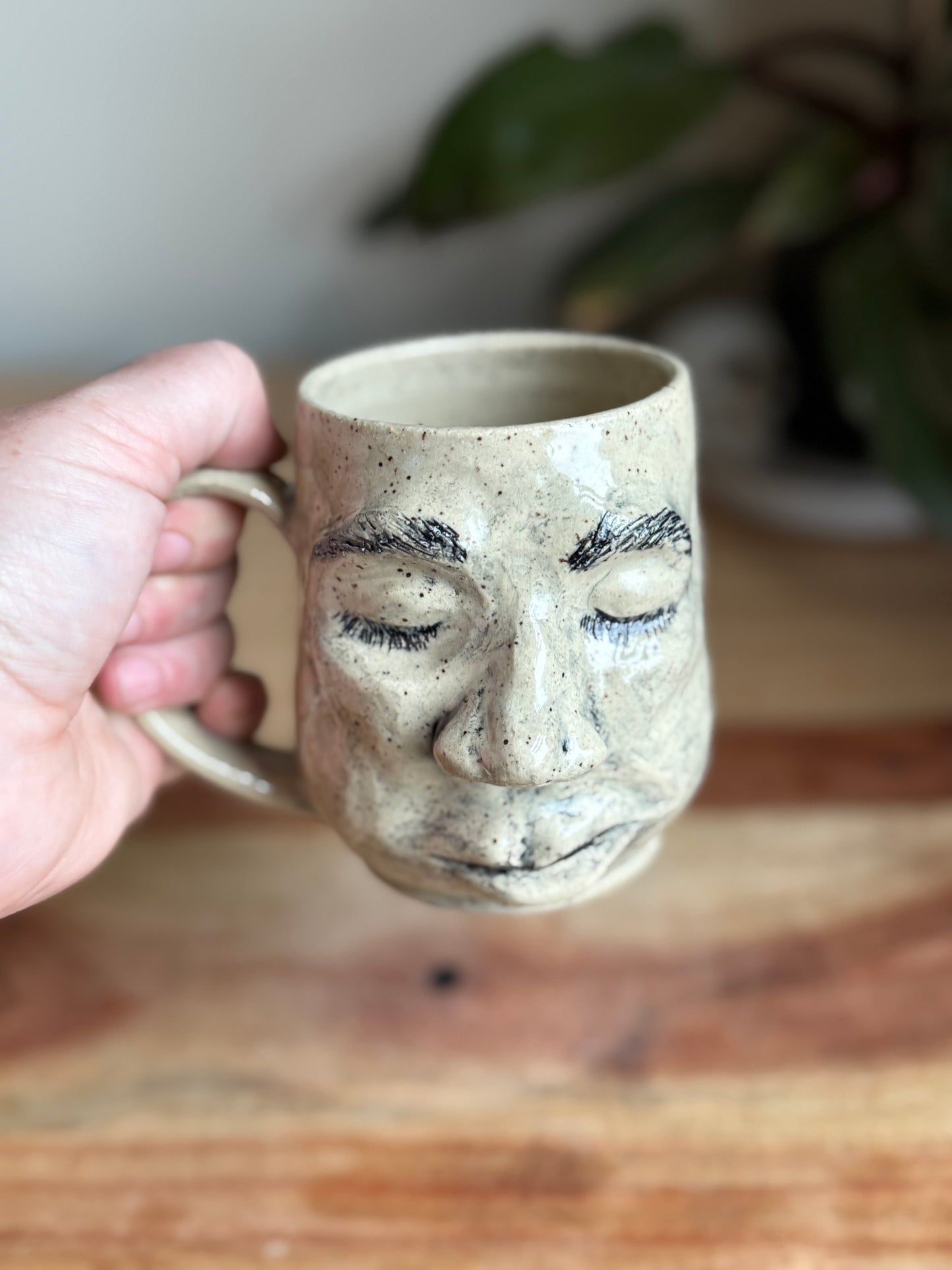 Sculpted Face Mug B