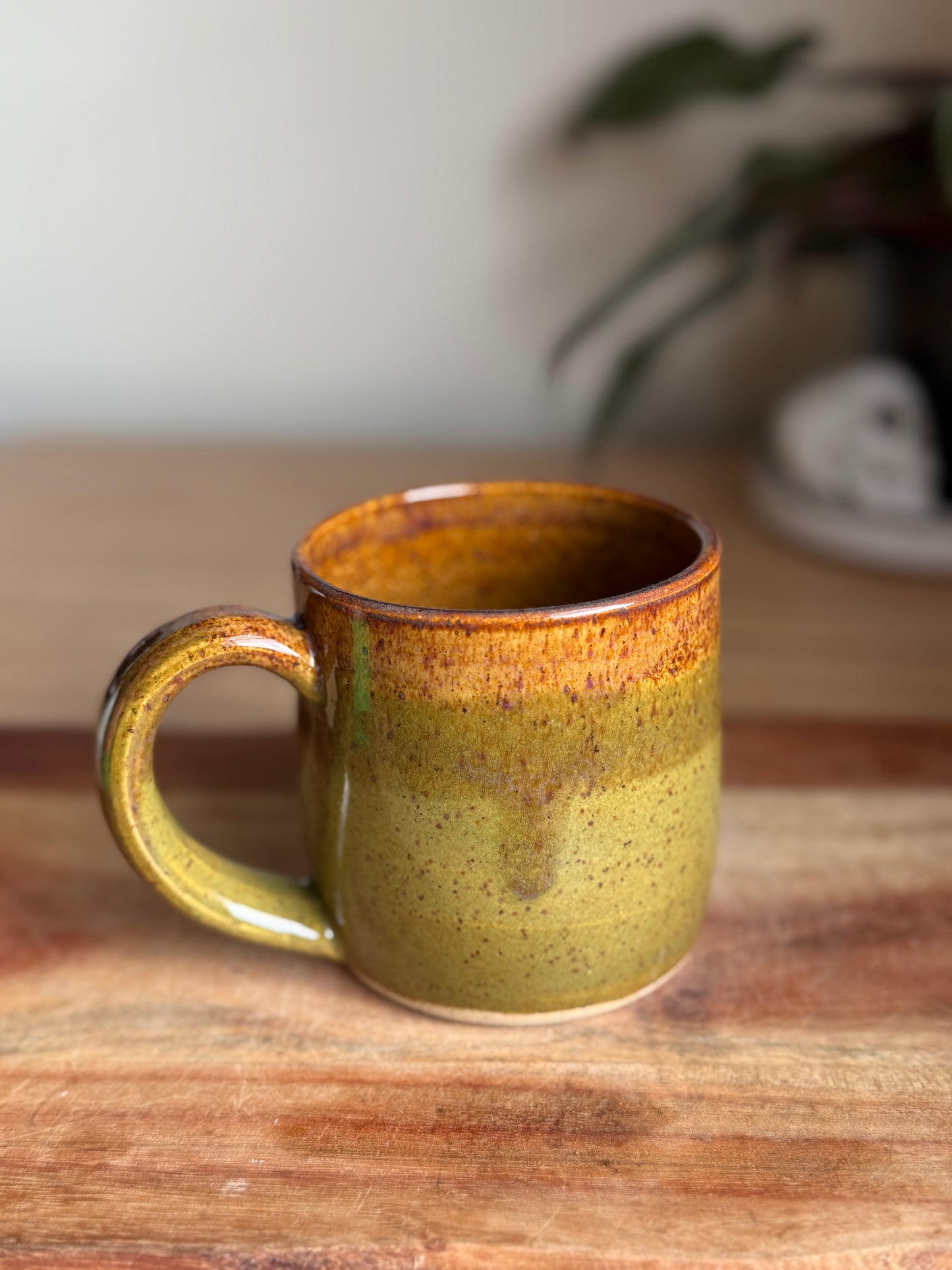 Brown and Green Mug