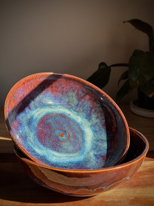 Blue/Purple Bowl Plate Set