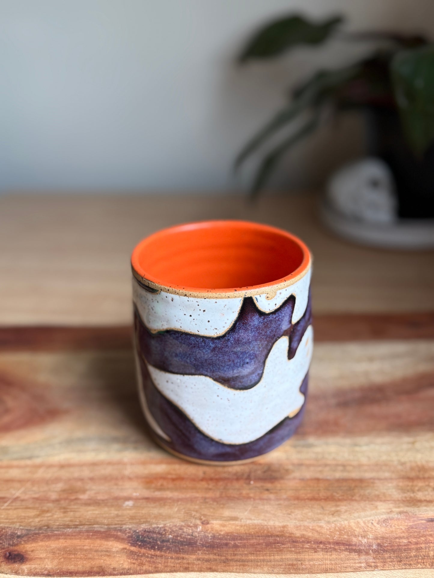 Purple/Orange Ghost Mug