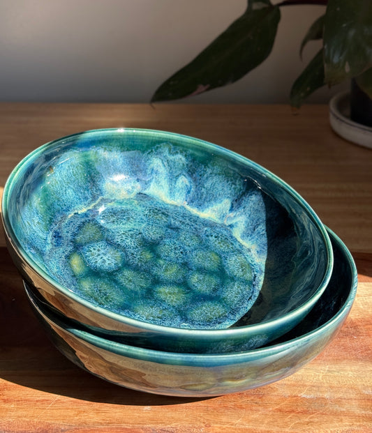 Blue/Green Bowl Plate Set