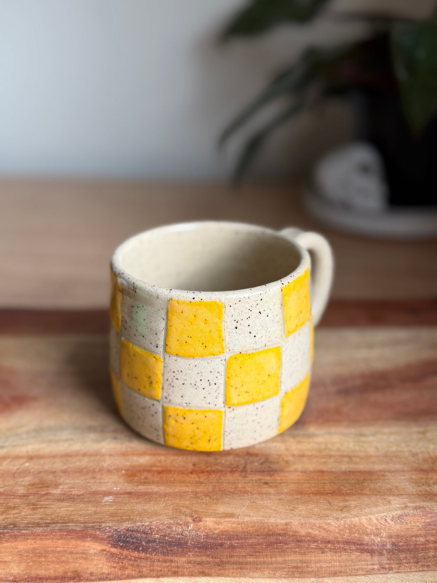 Yellow Checkered Mug