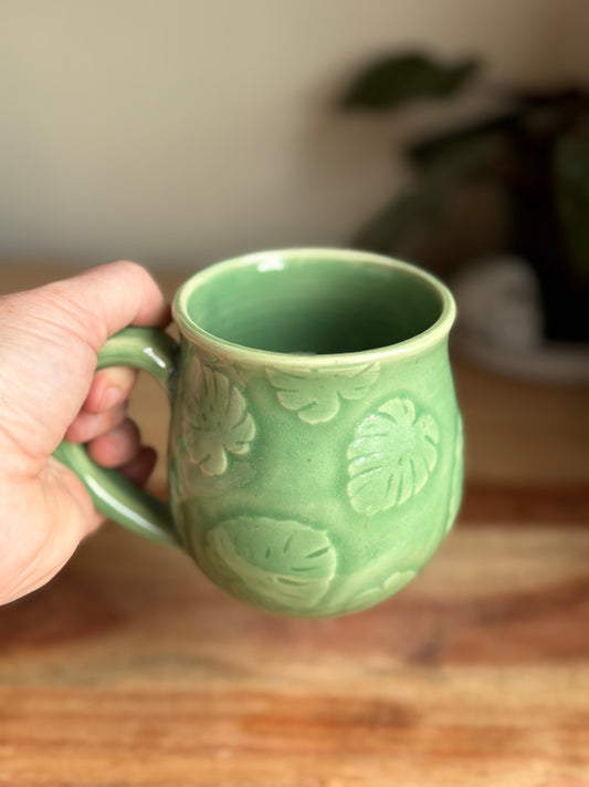 Green Monstera Mug
