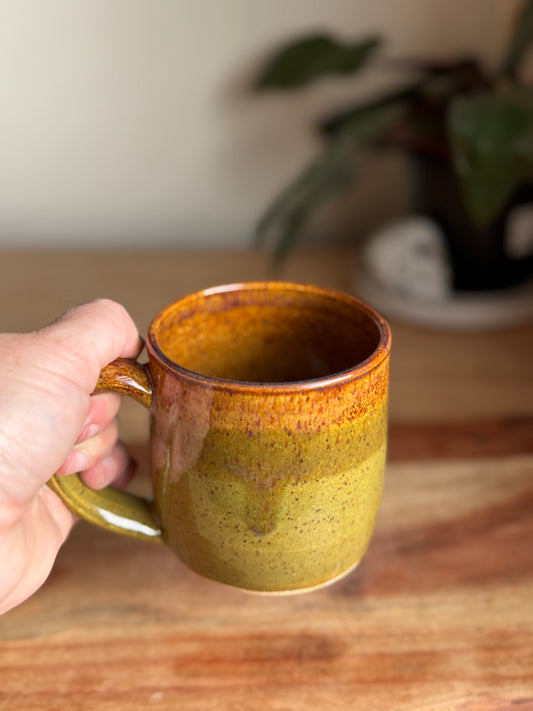 Brown and Green Mug