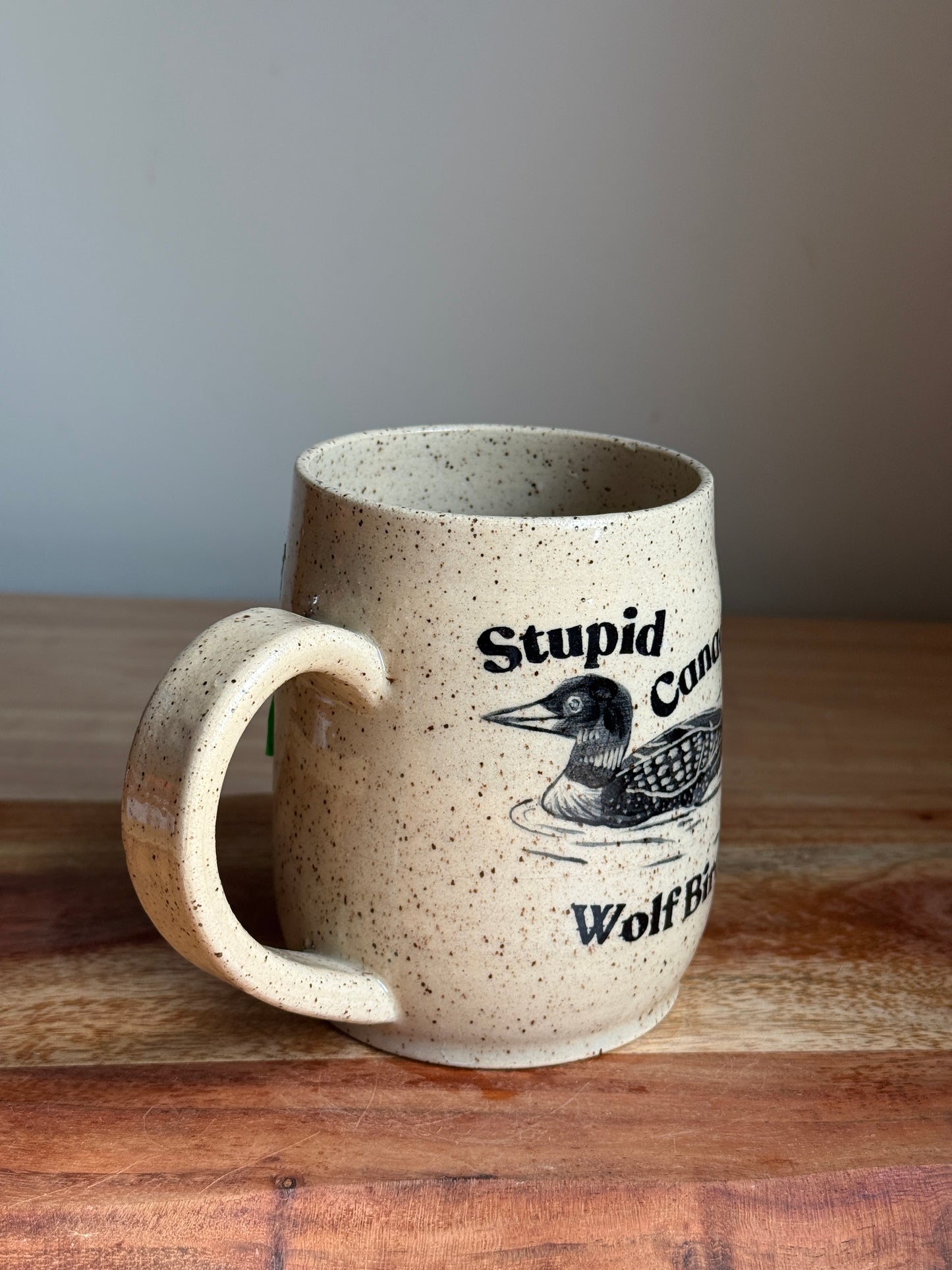 Stupid Canadian Wolf Bird Mug B