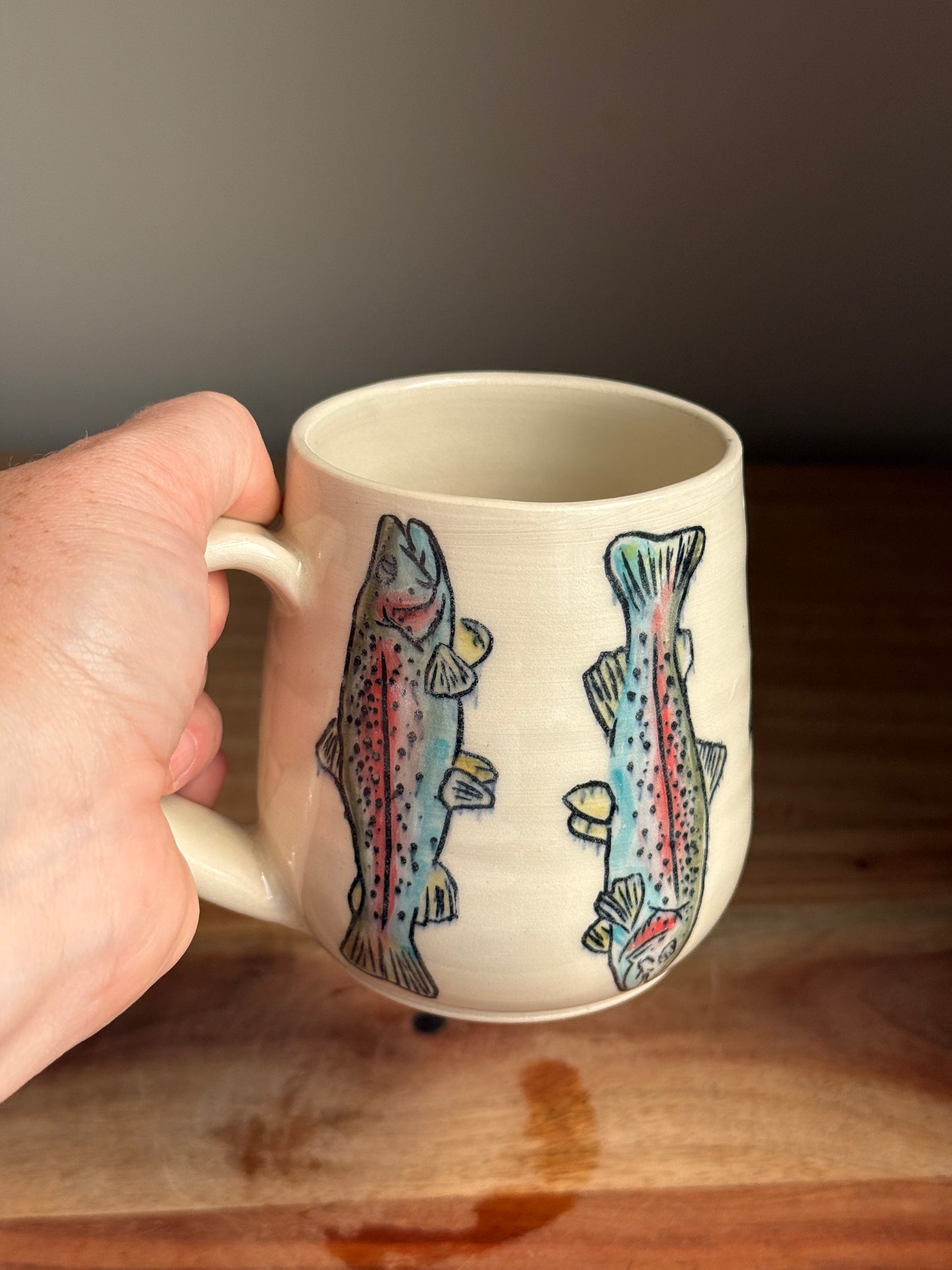 Rainbow Trout Mug A (White)