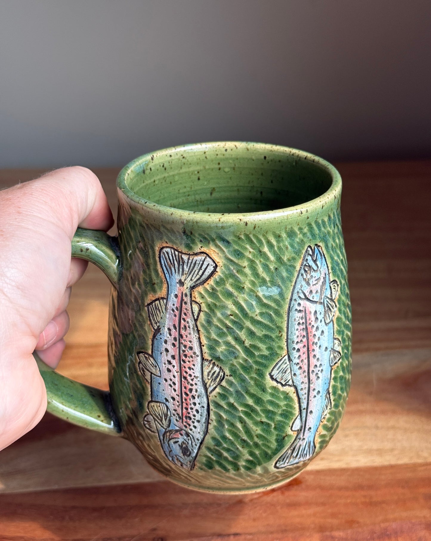 Rainbow Trout Mug A (Green)