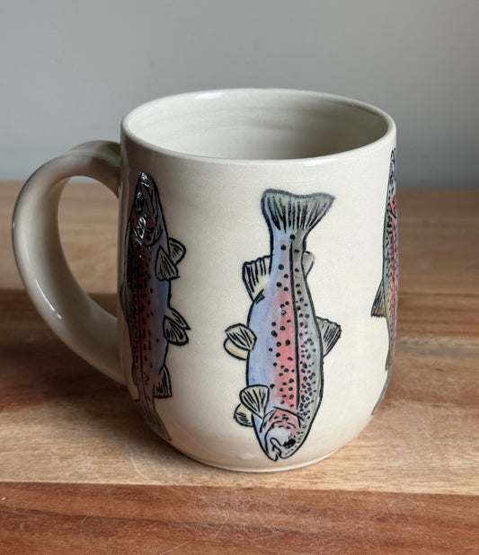 Rainbow Trout Mug E (White)