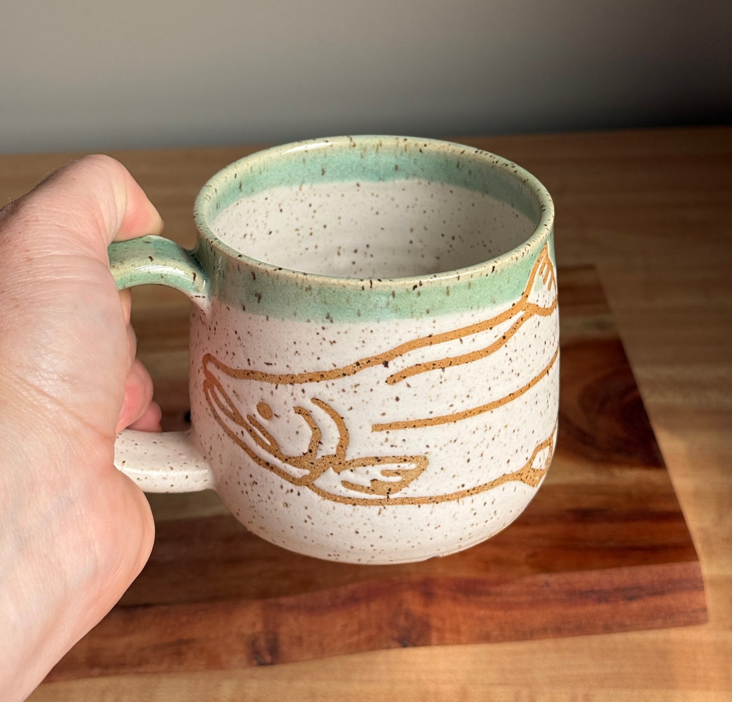 Wraparound Salmon Mug