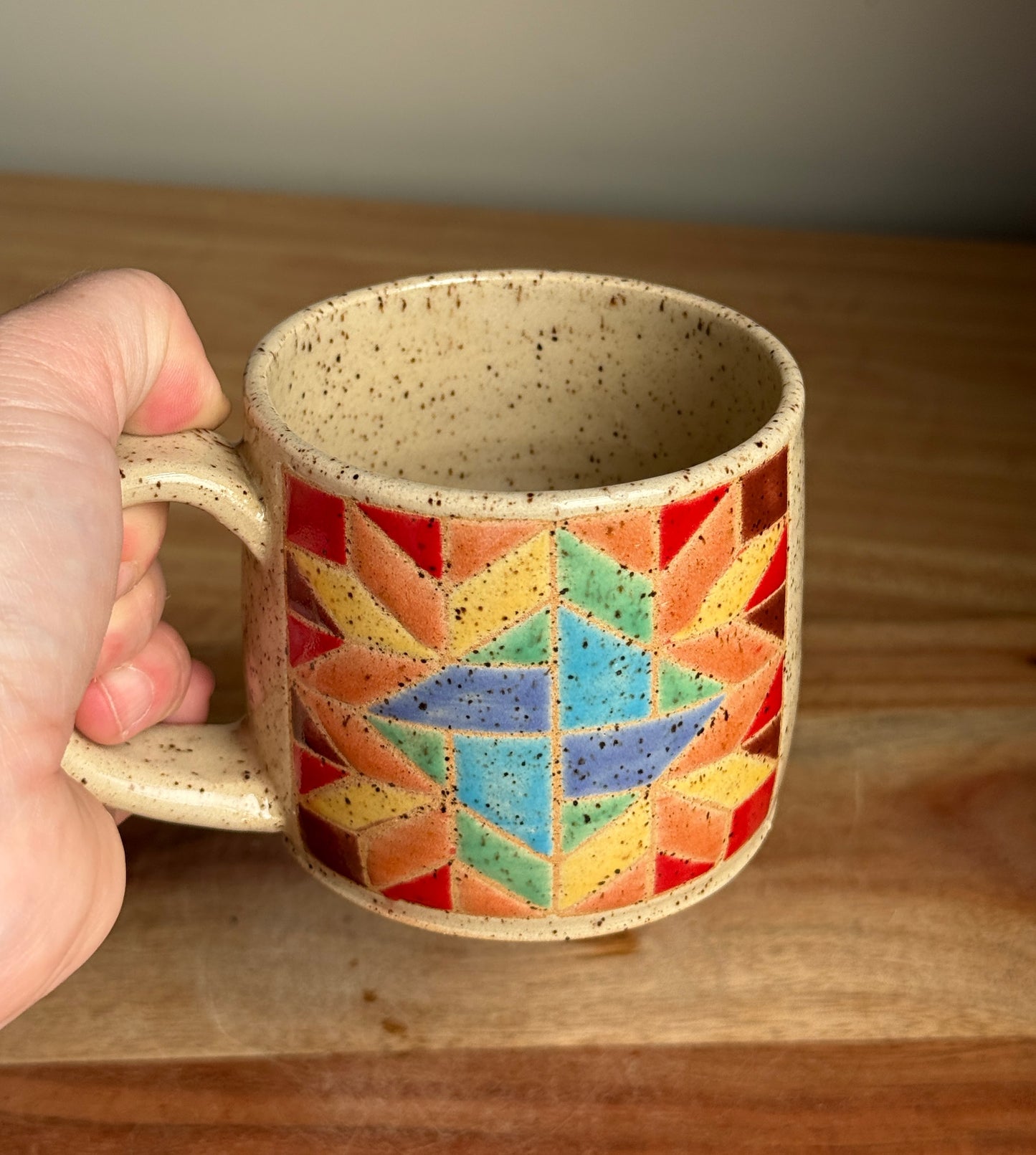 Rainbow Quilt Mug K