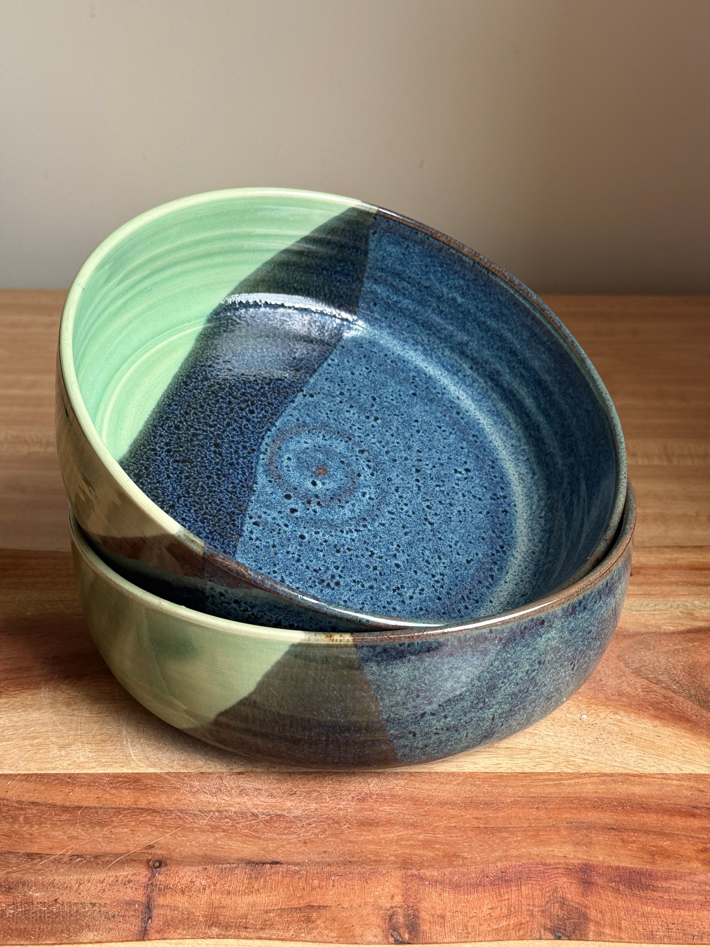 Blue/Green Bowl Plate Set