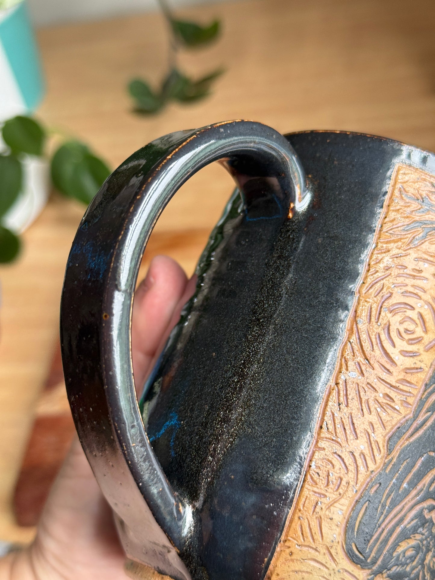 Carved Bat Mug