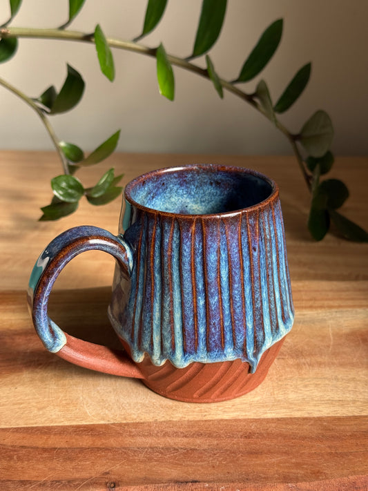 Carved Purple/Blue Mug