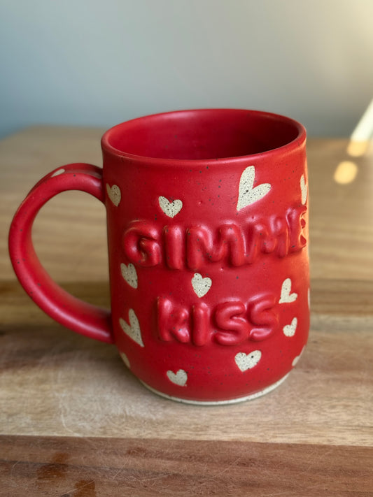 Red Heart "Gimme Kiss" Mug