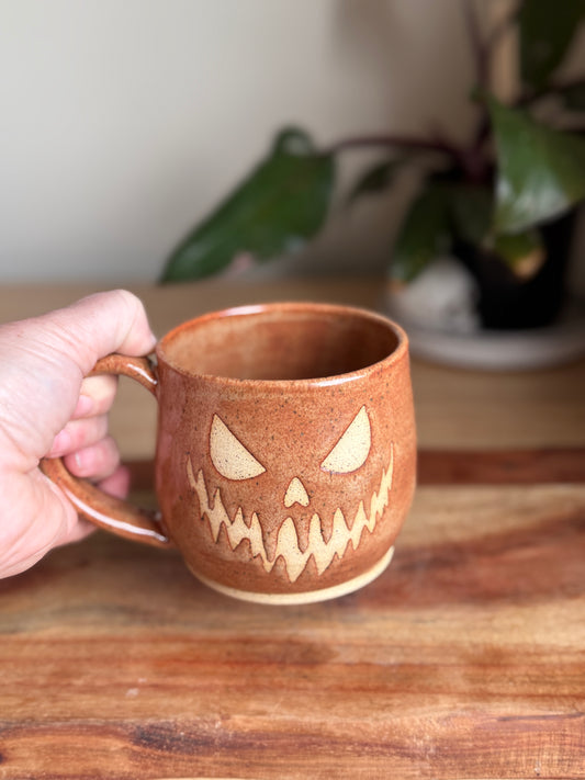Rust Spooky Pumpkin Mug