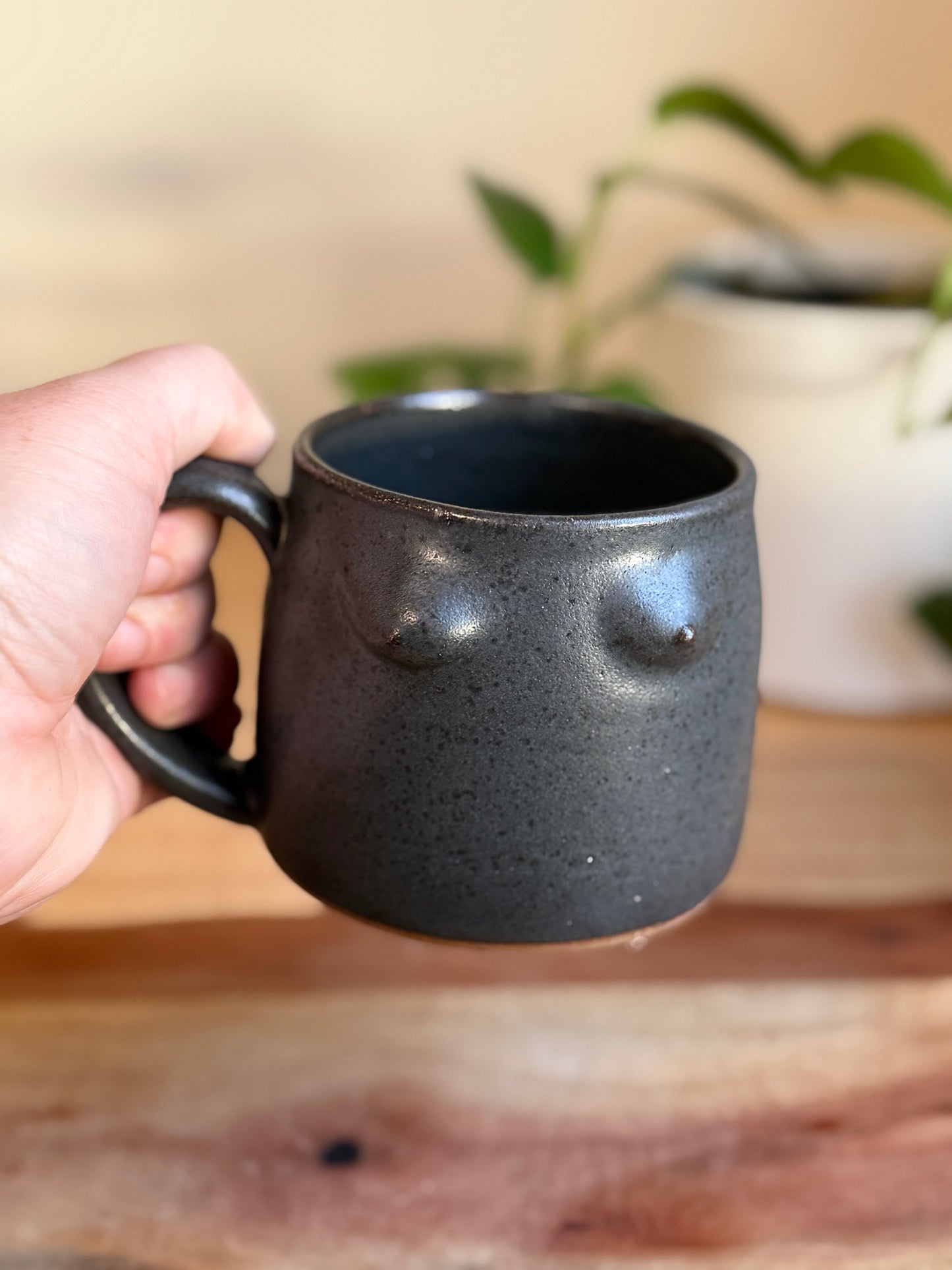 Matte Black Boob Mug A