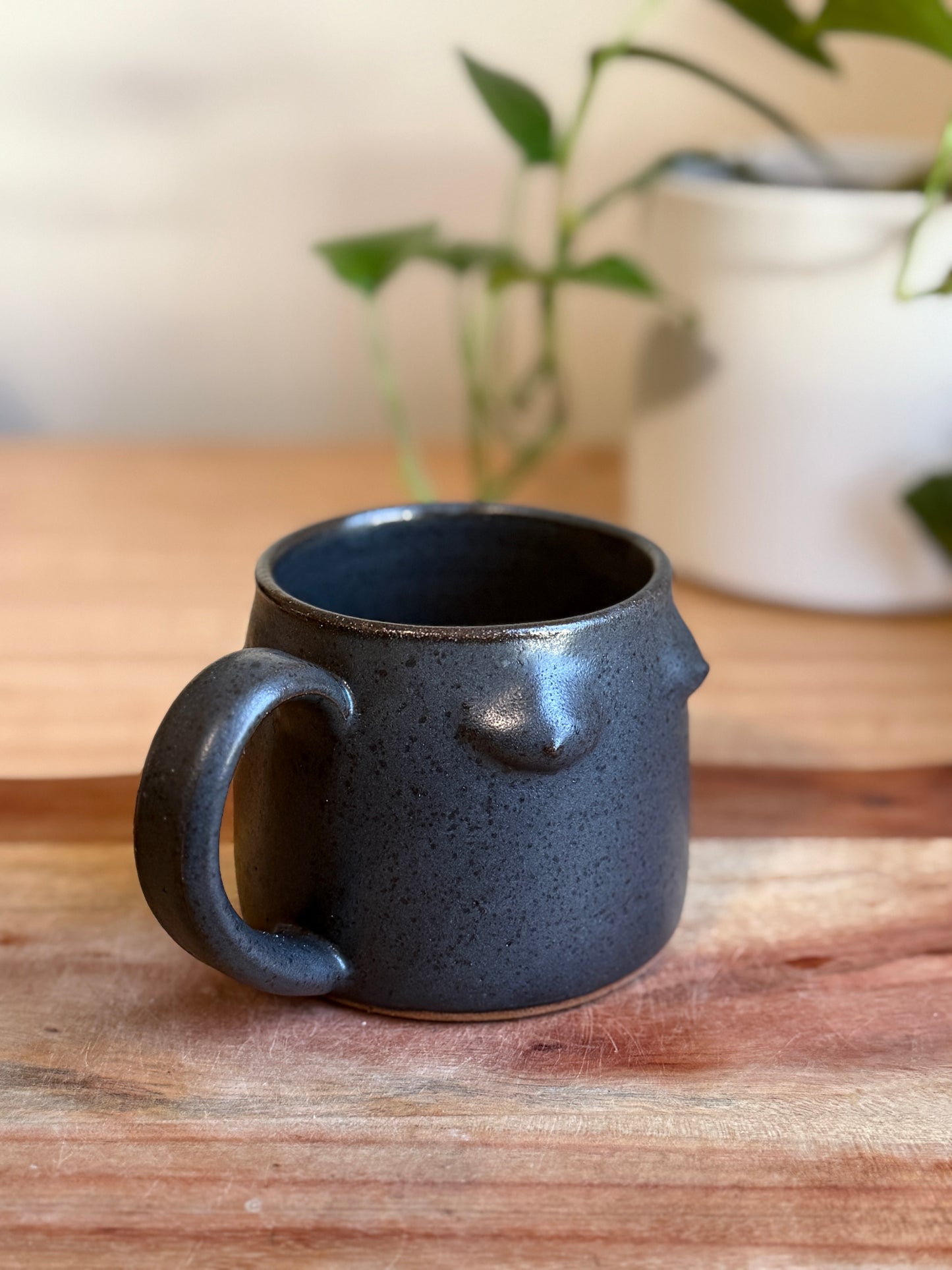 Matte Black Boob Mug A