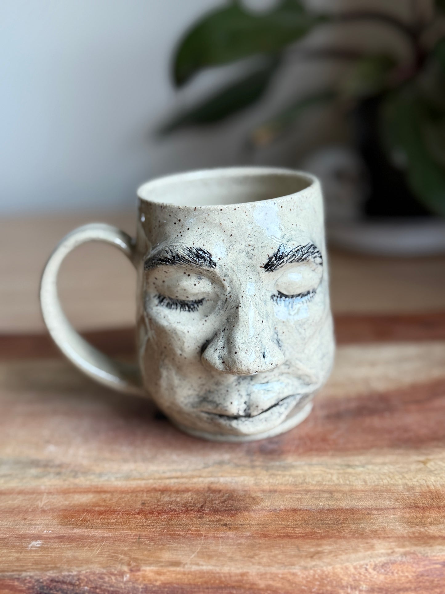 Sculpted Face Mug B