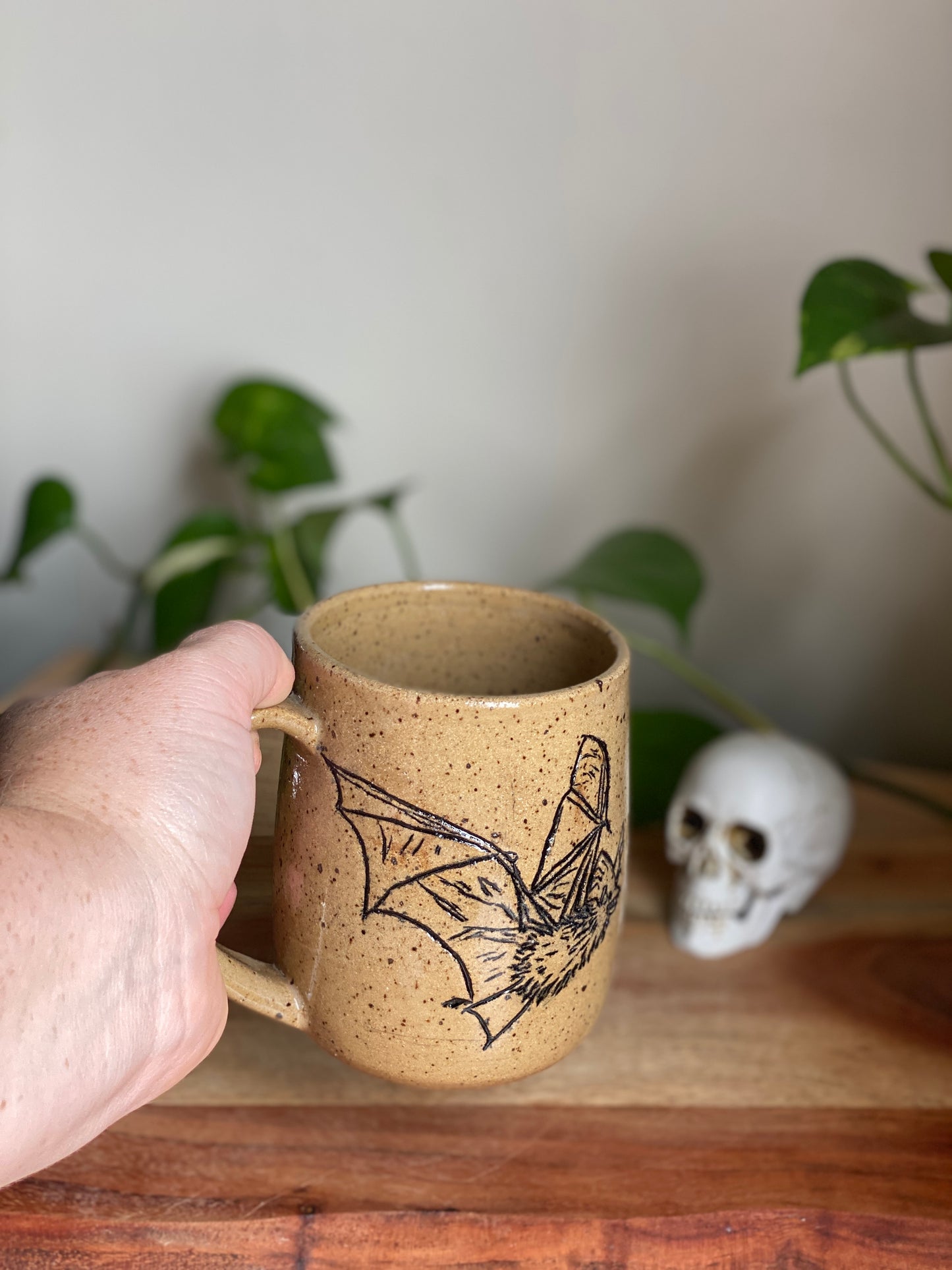 Carved Bat Mug