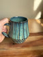 Blue Angular Fluted Mug