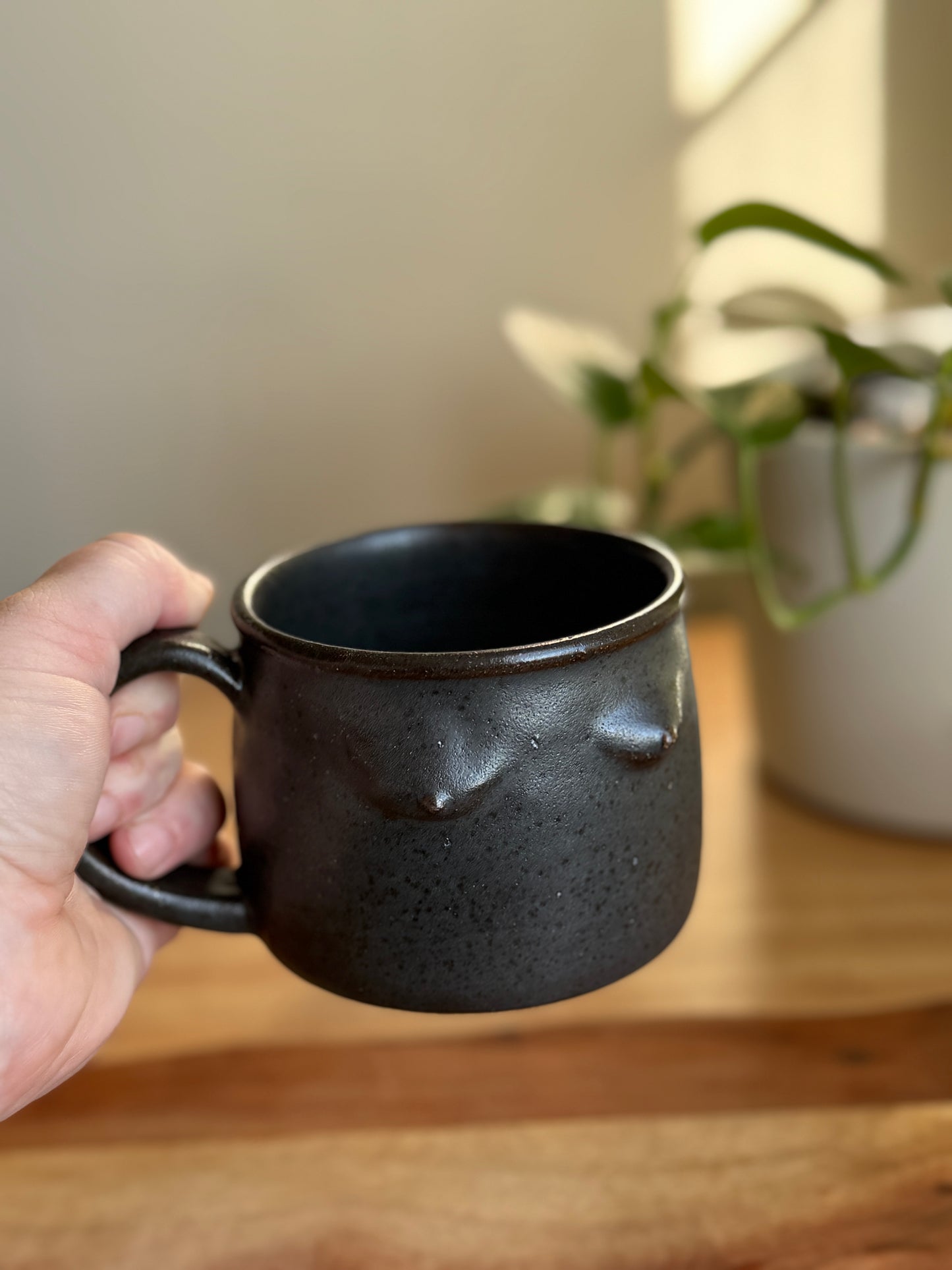 Matte Black Boob Mug B